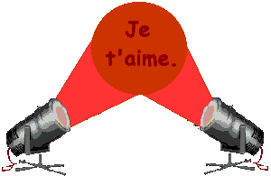 Gif animé je t'aime projecteurs